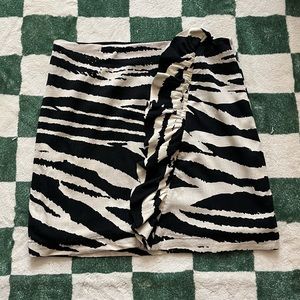 Free People Zebra Mini Skirt